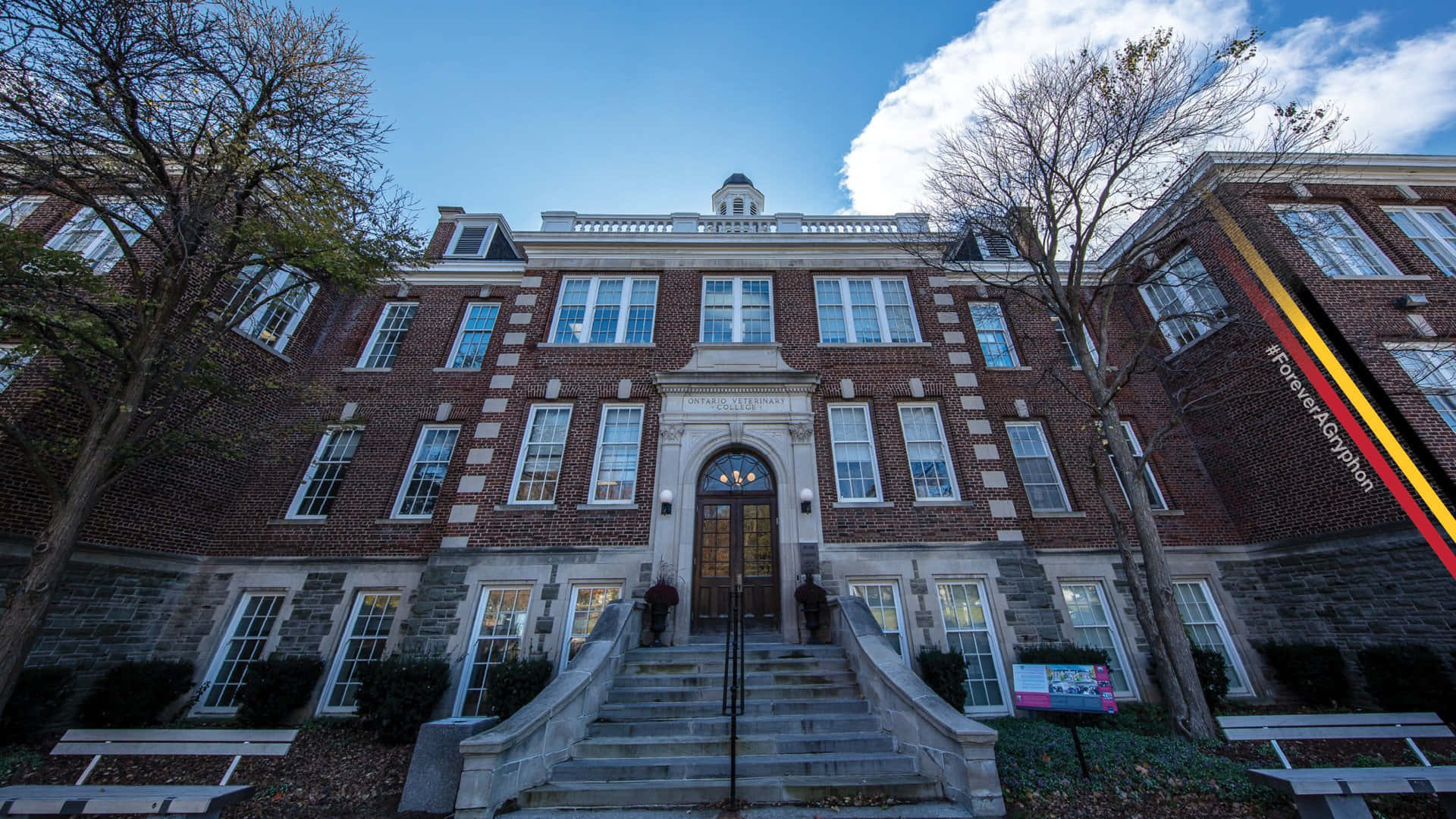 Historic Brick Building Guelph University Wallpaper