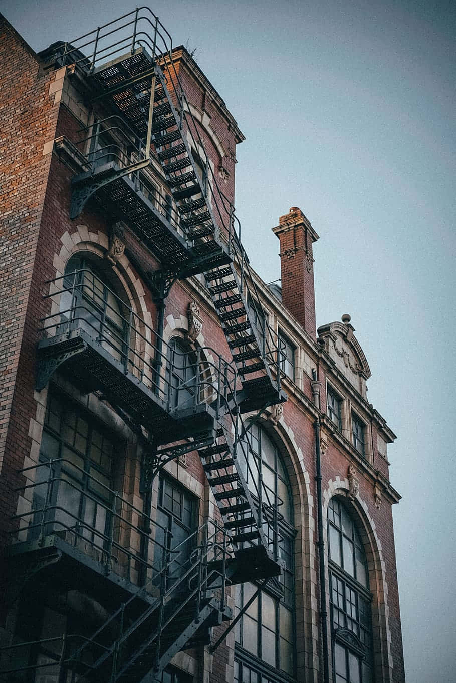 Historic Building Fire Escape Manchester Wallpaper