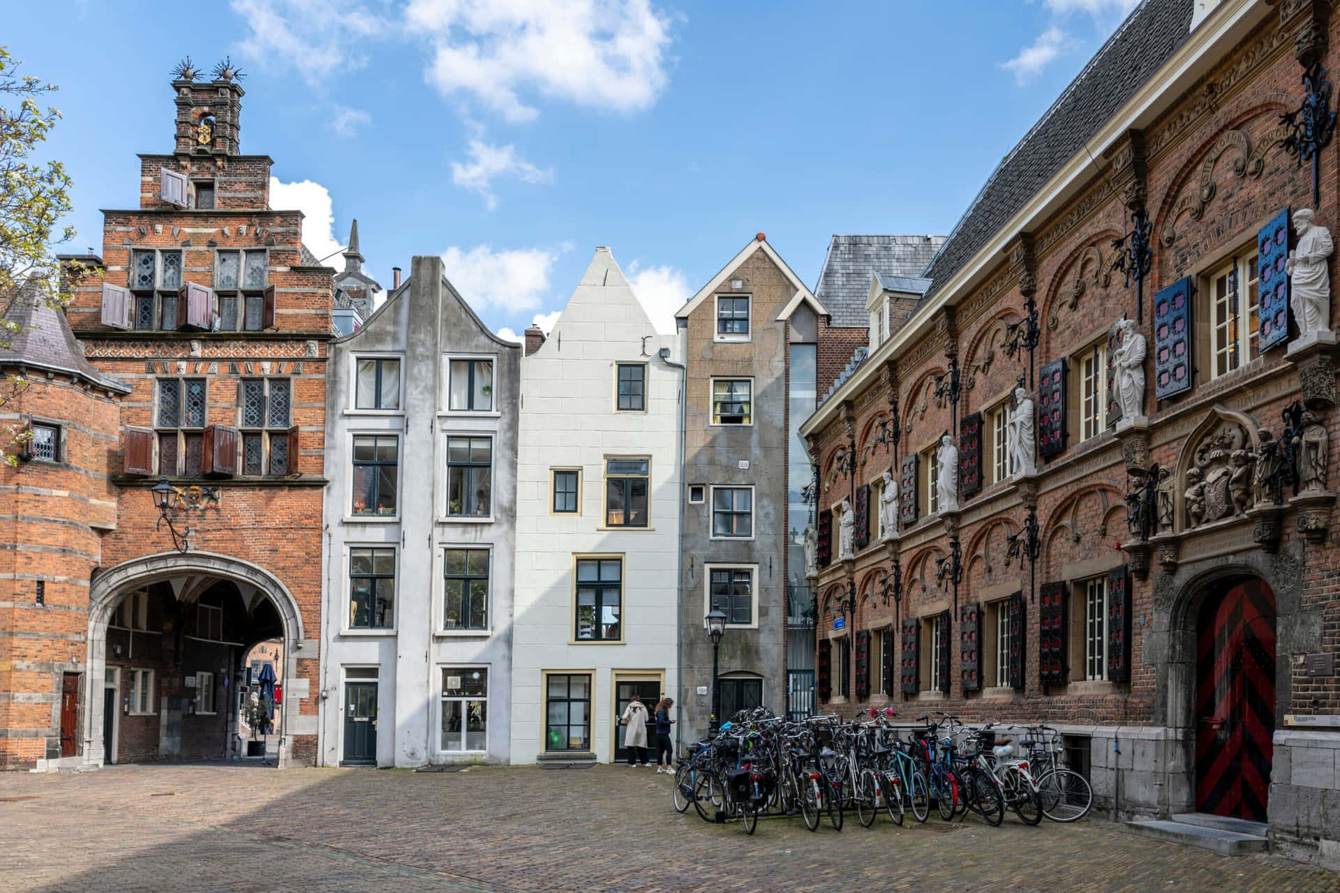 Historic Buildings Nijmegen Cityscape Wallpaper