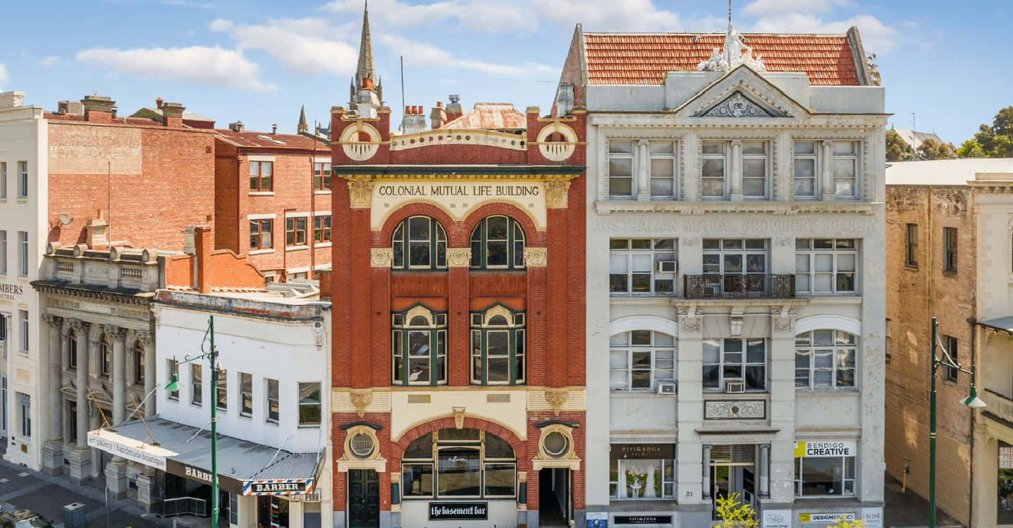 Historische Gebouwen In Bendigo Australië Achtergrond