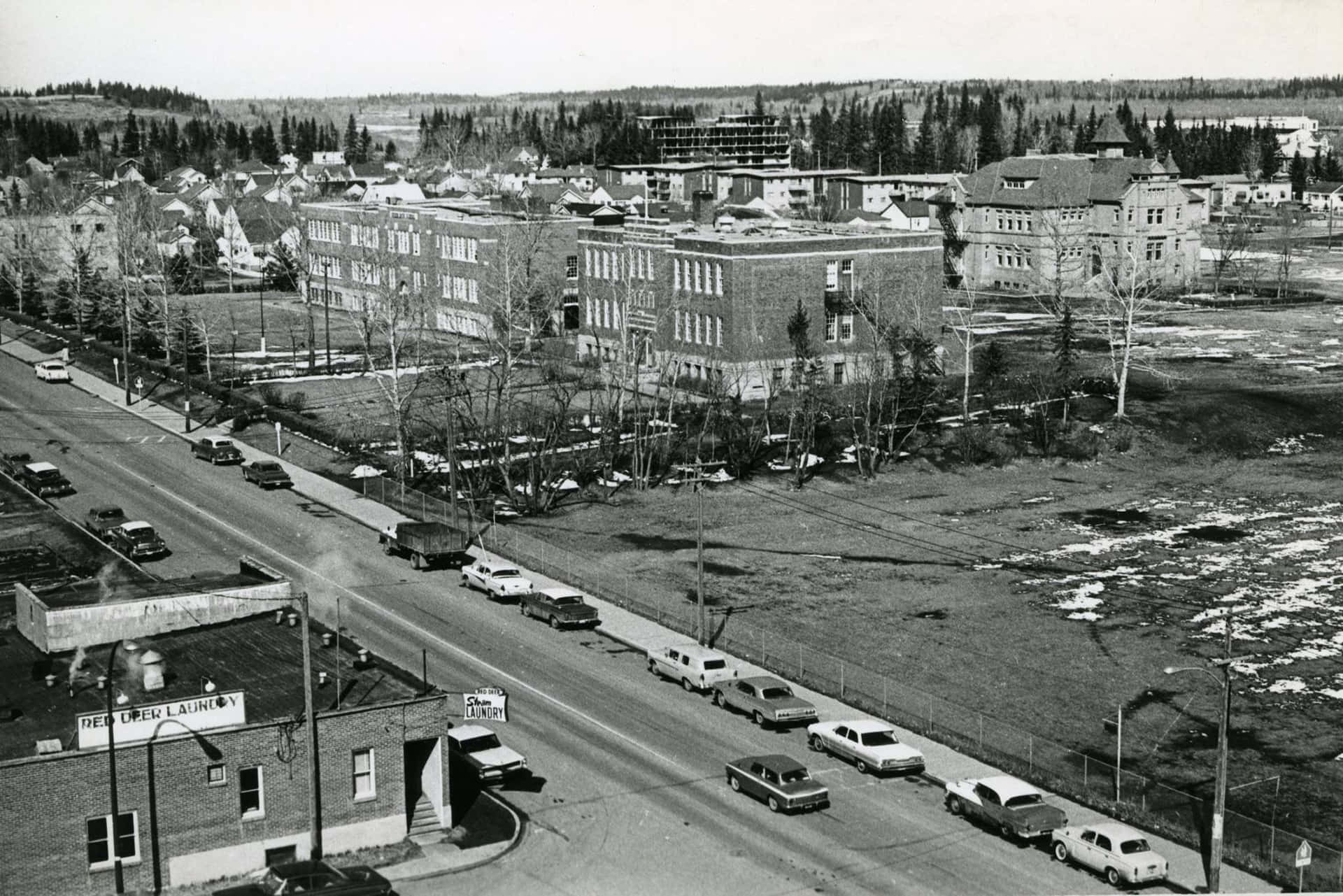 Historic Red Deer Alberta Town View Wallpaper