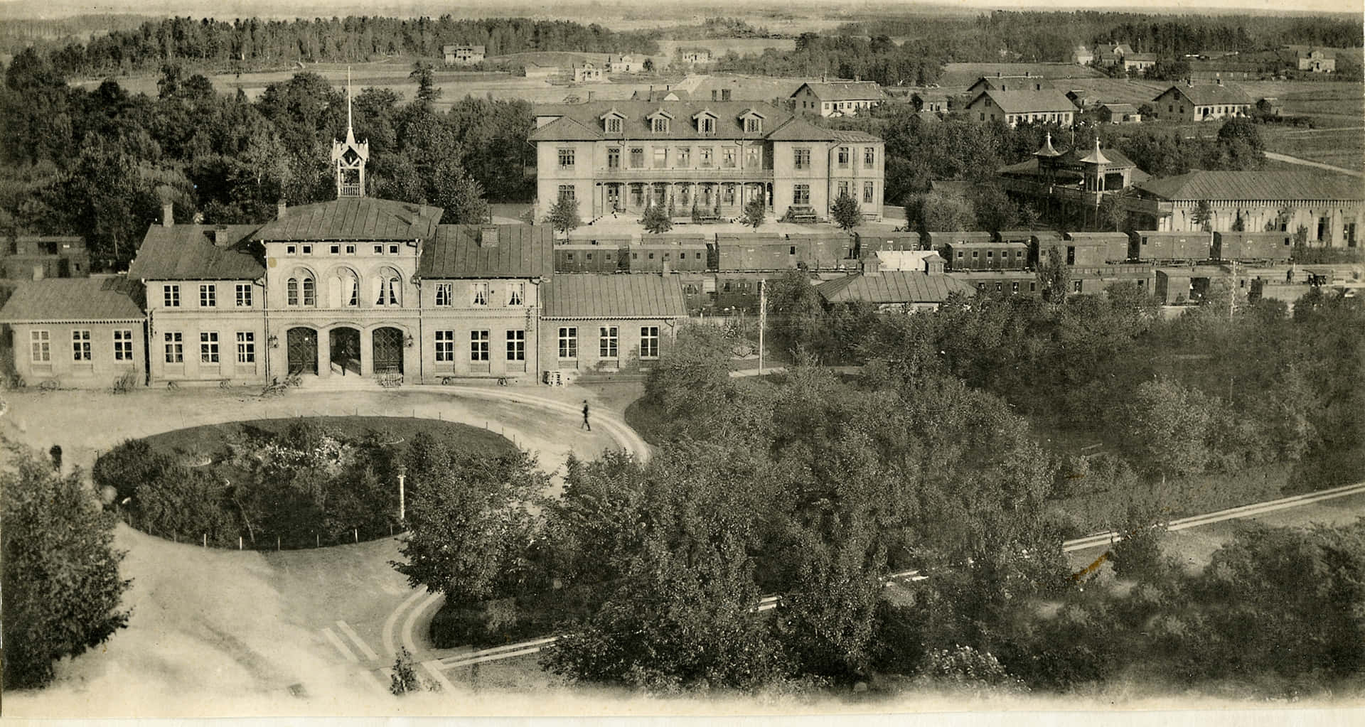 Historic Skovde Aerial View Wallpaper