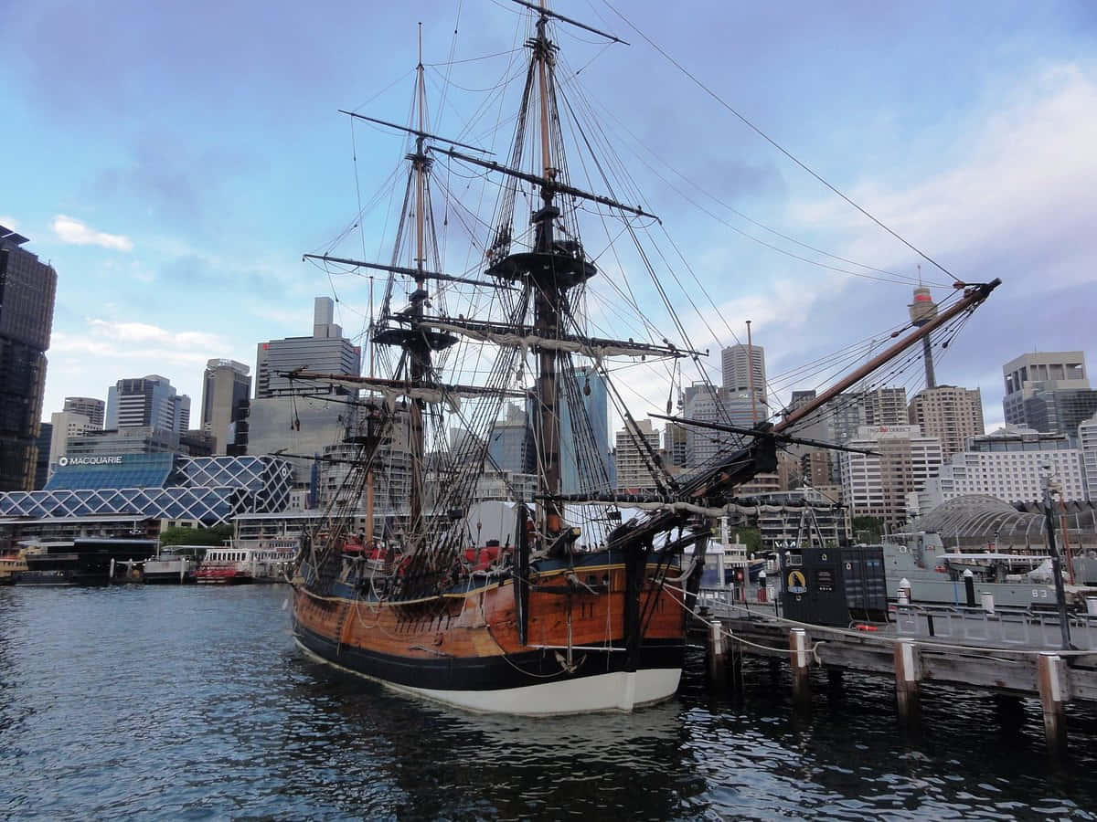 Download Historic Tall Ship Darling Harbor Sydney Wallpaper ...