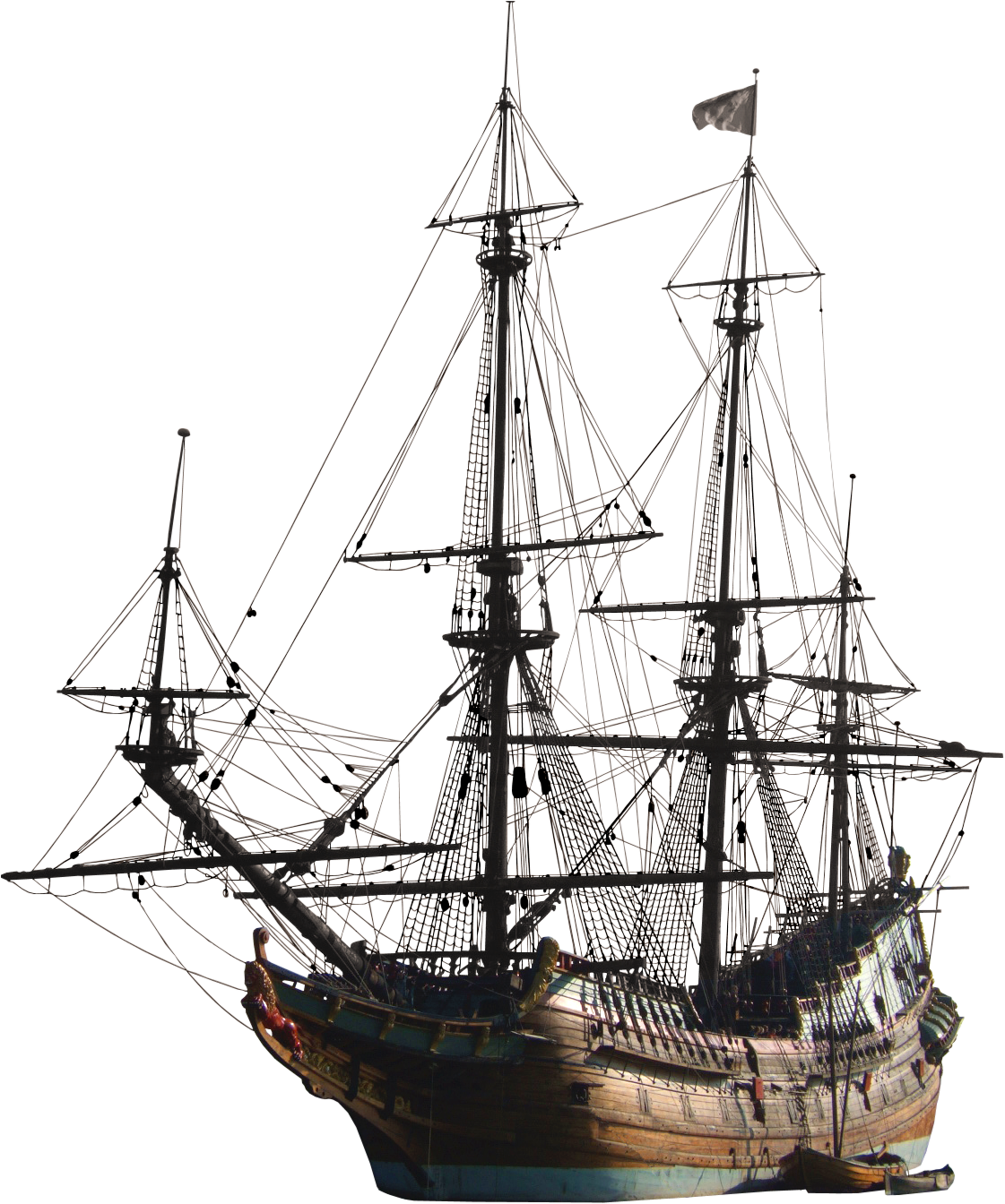 Historic Tall Ship Profile PNG