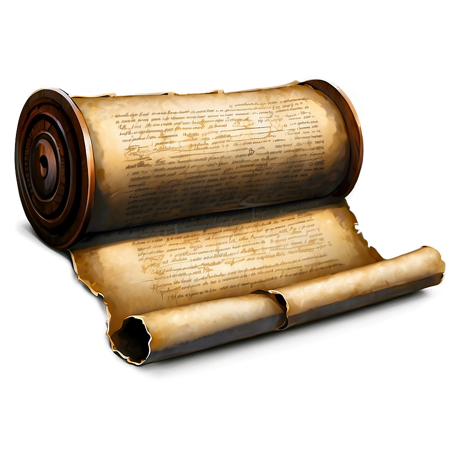 Historical Document Scroll Png 06262024 PNG
