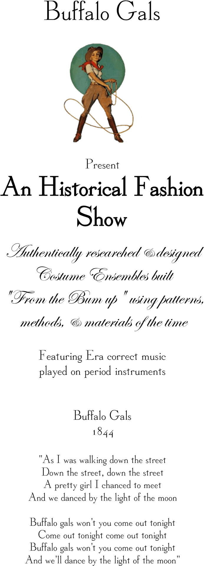 Historical Fashion Show Poster PNG