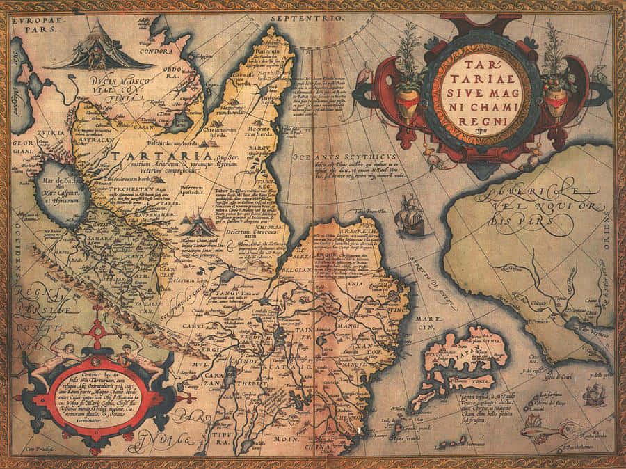 Historical Mapof Tartaria Wallpaper