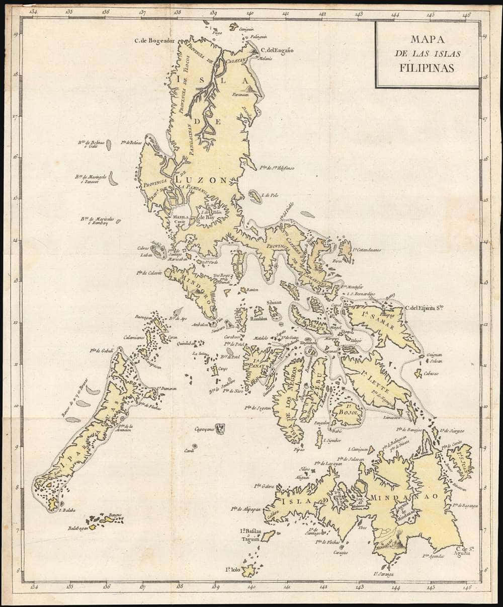 Historical Mapofthe Philippines Wallpaper