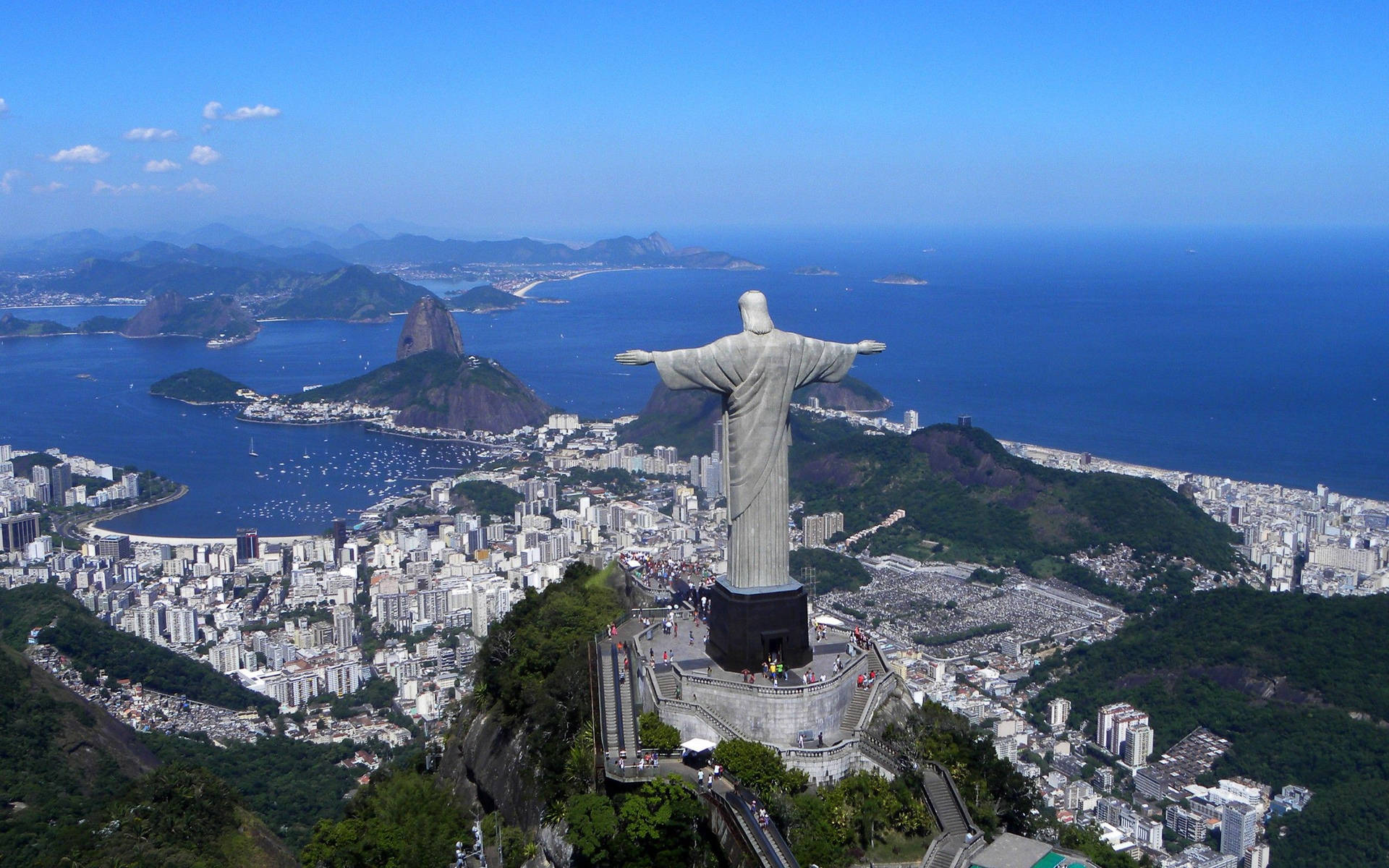 Estatuadel Cristo Redentor En Brasil Fondo de pantalla