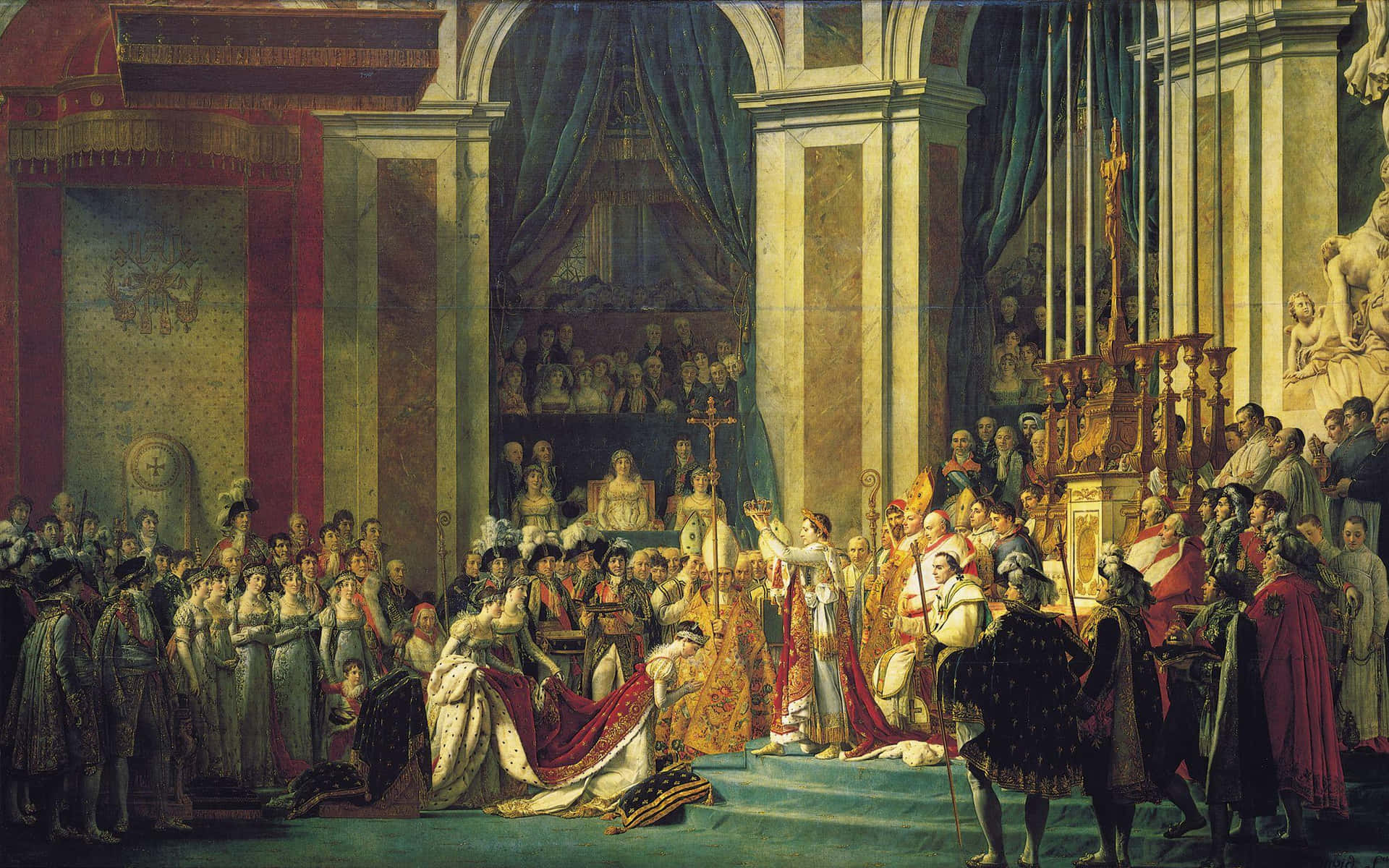 Historiskamålningen Kröningen Av Napoleon-bild.