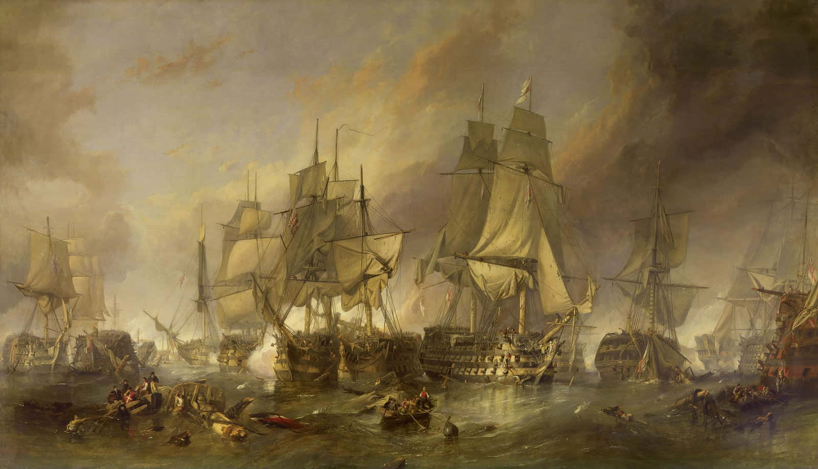Historical Ships On Ocean Picture