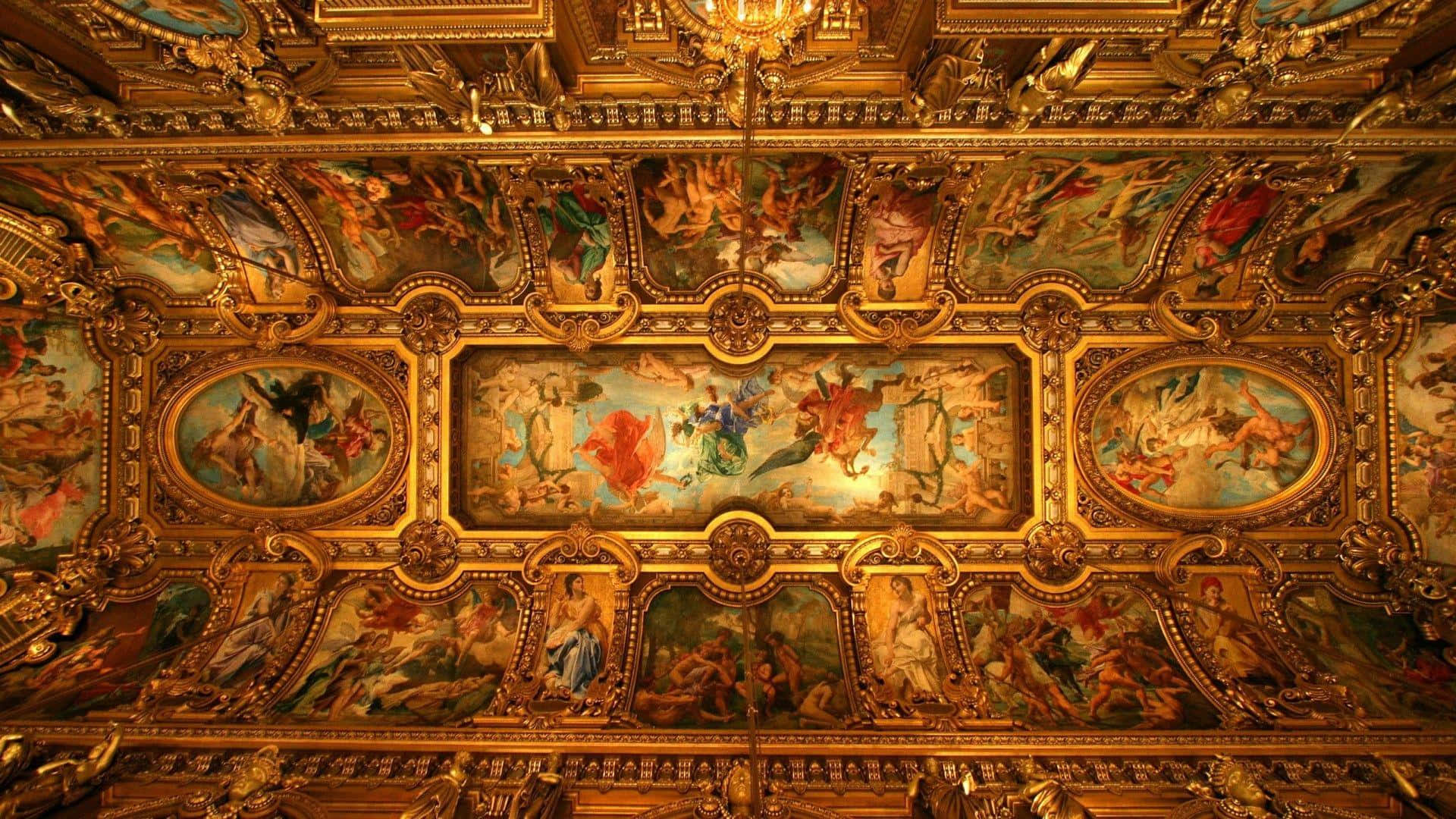 Historiske renæssance malerier i kirken billedscene