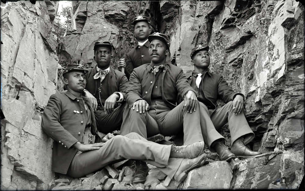 Historisk Film Buffalo Soldiers Kæmpe på To Fronts Billede