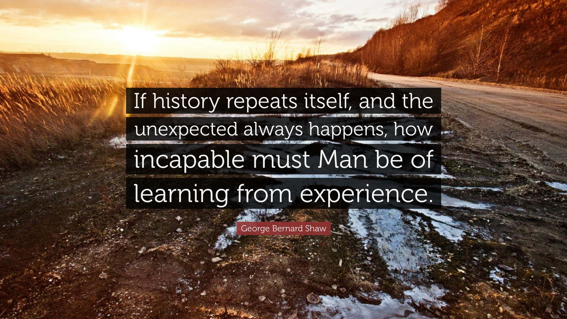 Historical Quote Learning From Experience Wallpaper