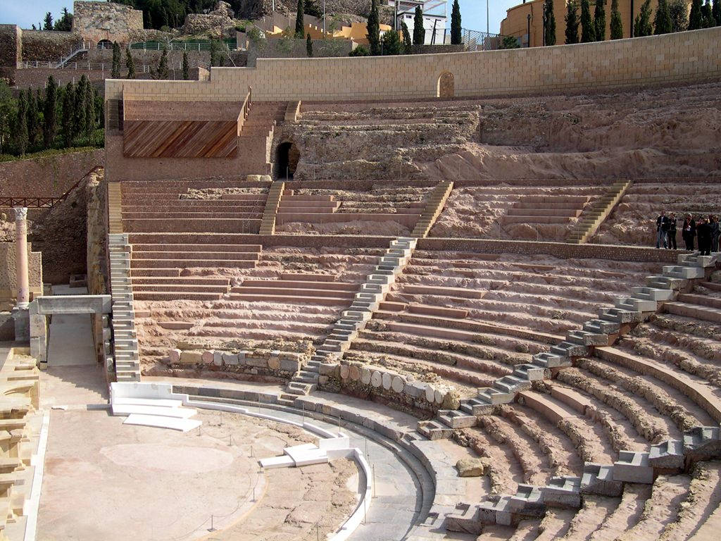 Det historiske Teatro Romano de Cartagena: Desværre en smuk cameo tapet. Wallpaper