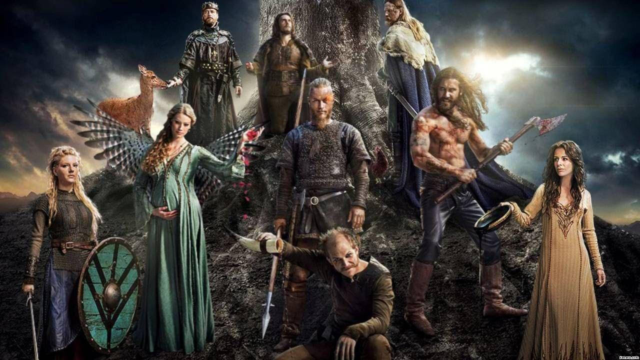 Fantastico Poster Di Vikings Di History Channel Sfondo