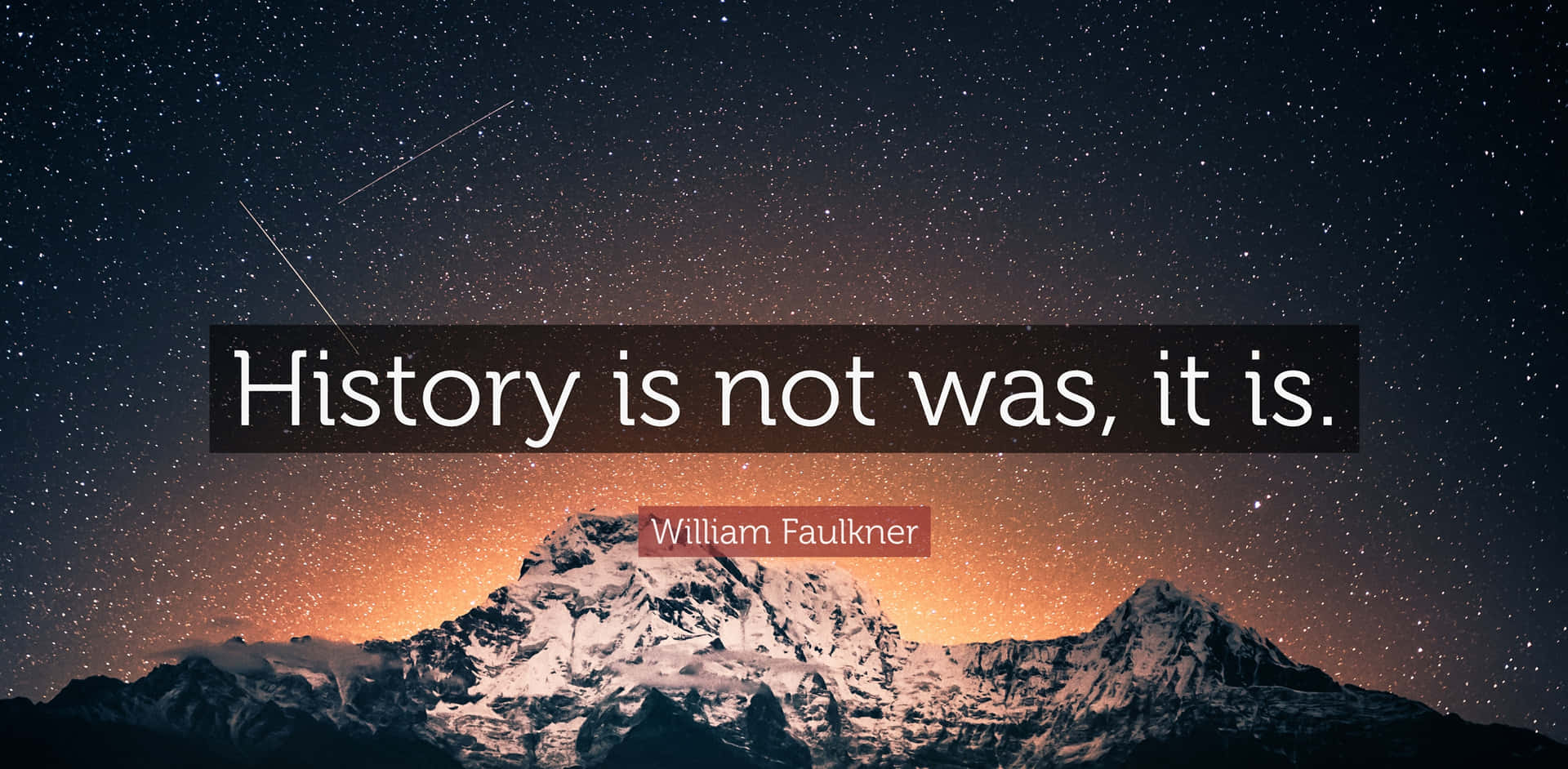History Is Not Was It Is Faulkner Quote Wallpaper