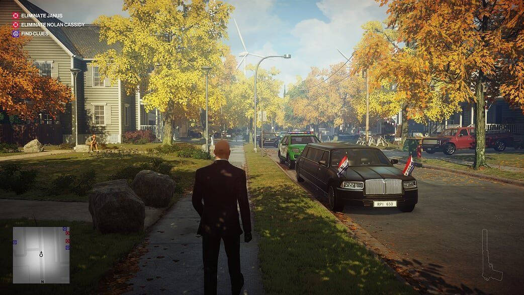 Hitman 2 Agent 47 In The Street Background