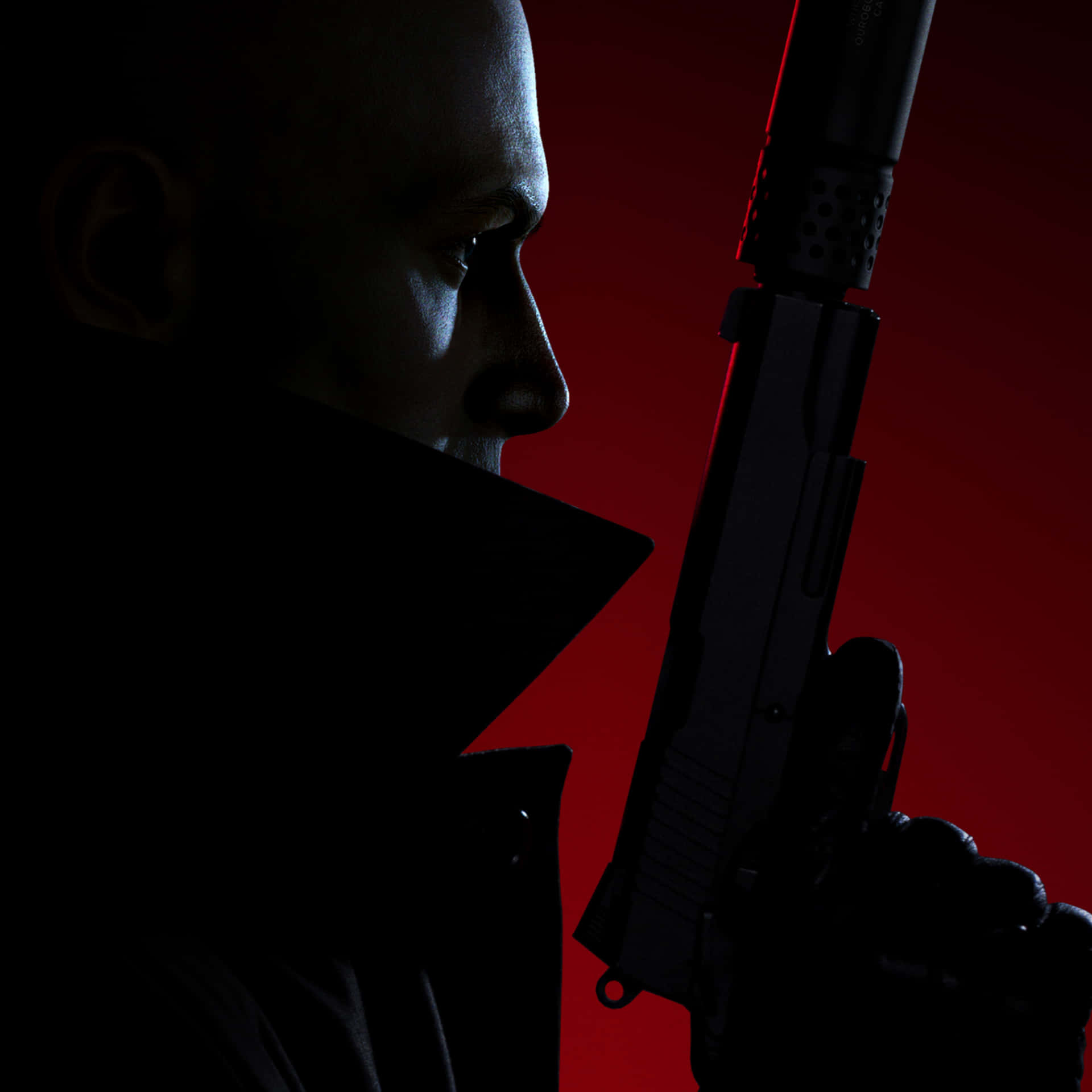 Hitman 3 Agent 47 Pistol With A Silencer Background