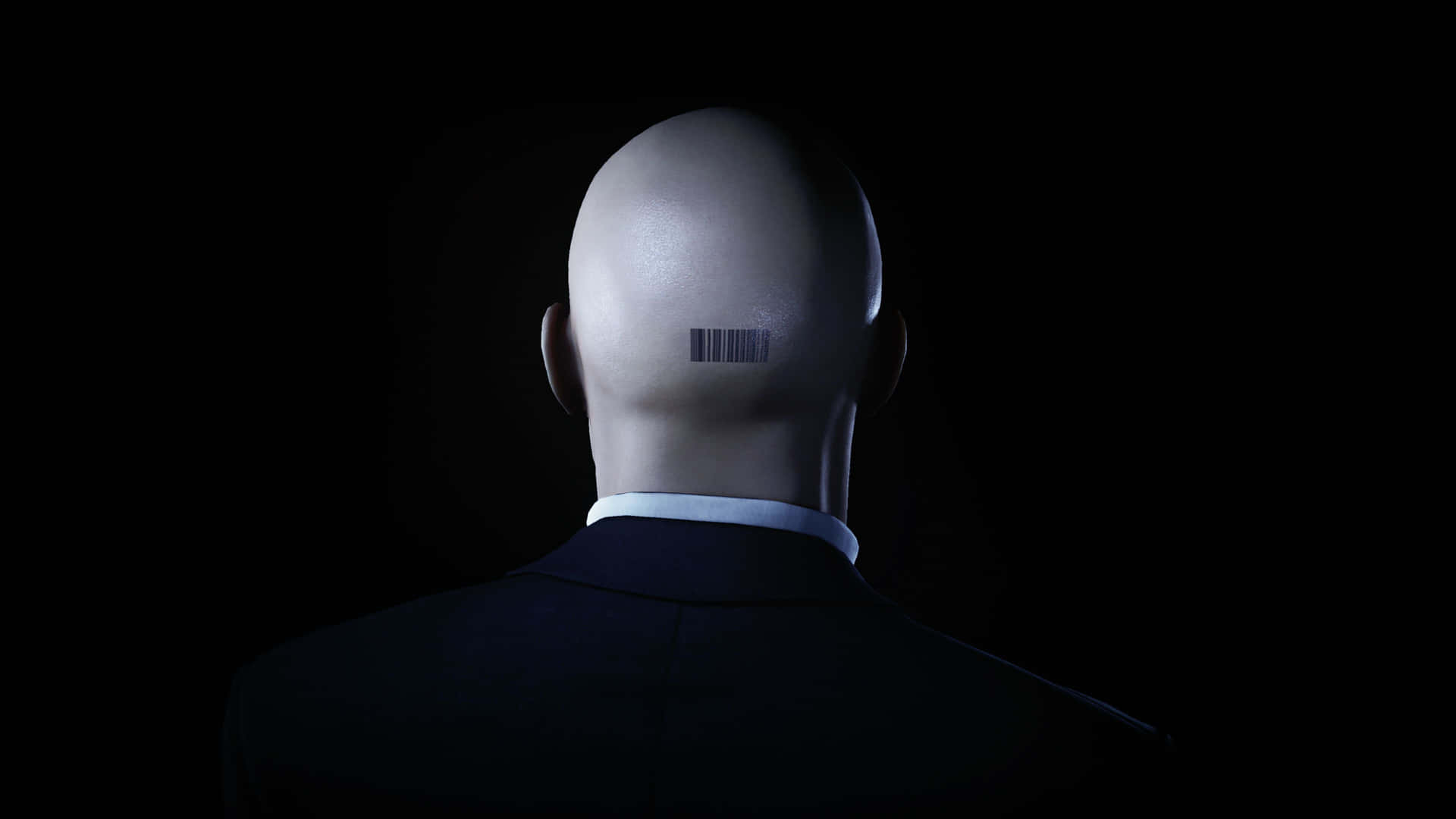 A Mannequin Head With A Barcode On His Head Wallpaper