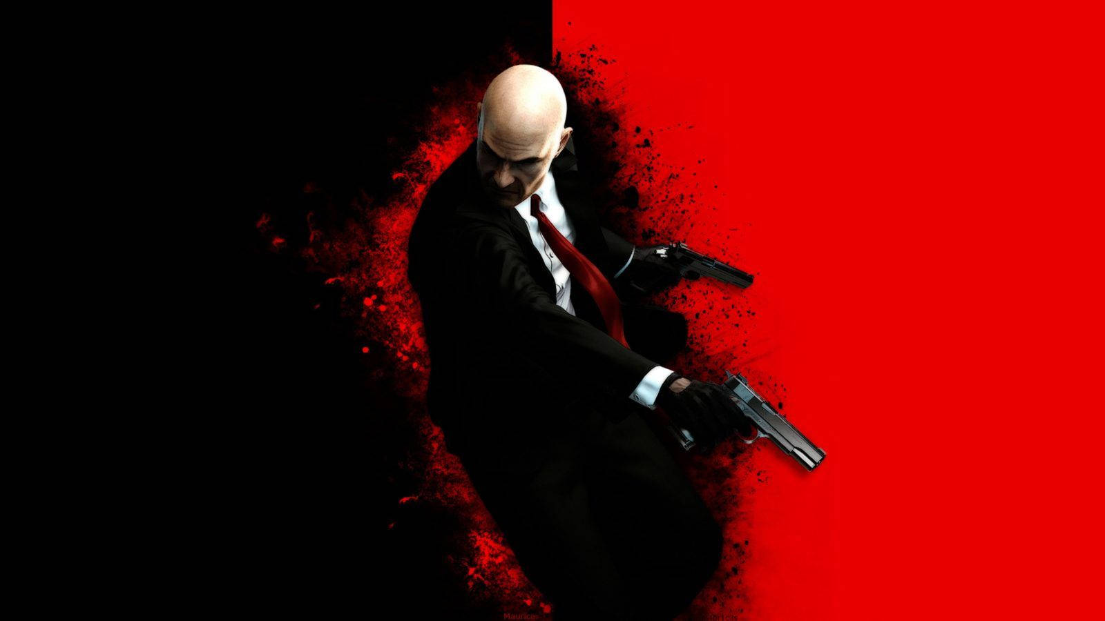 Hitman Absolution Red Poster Background