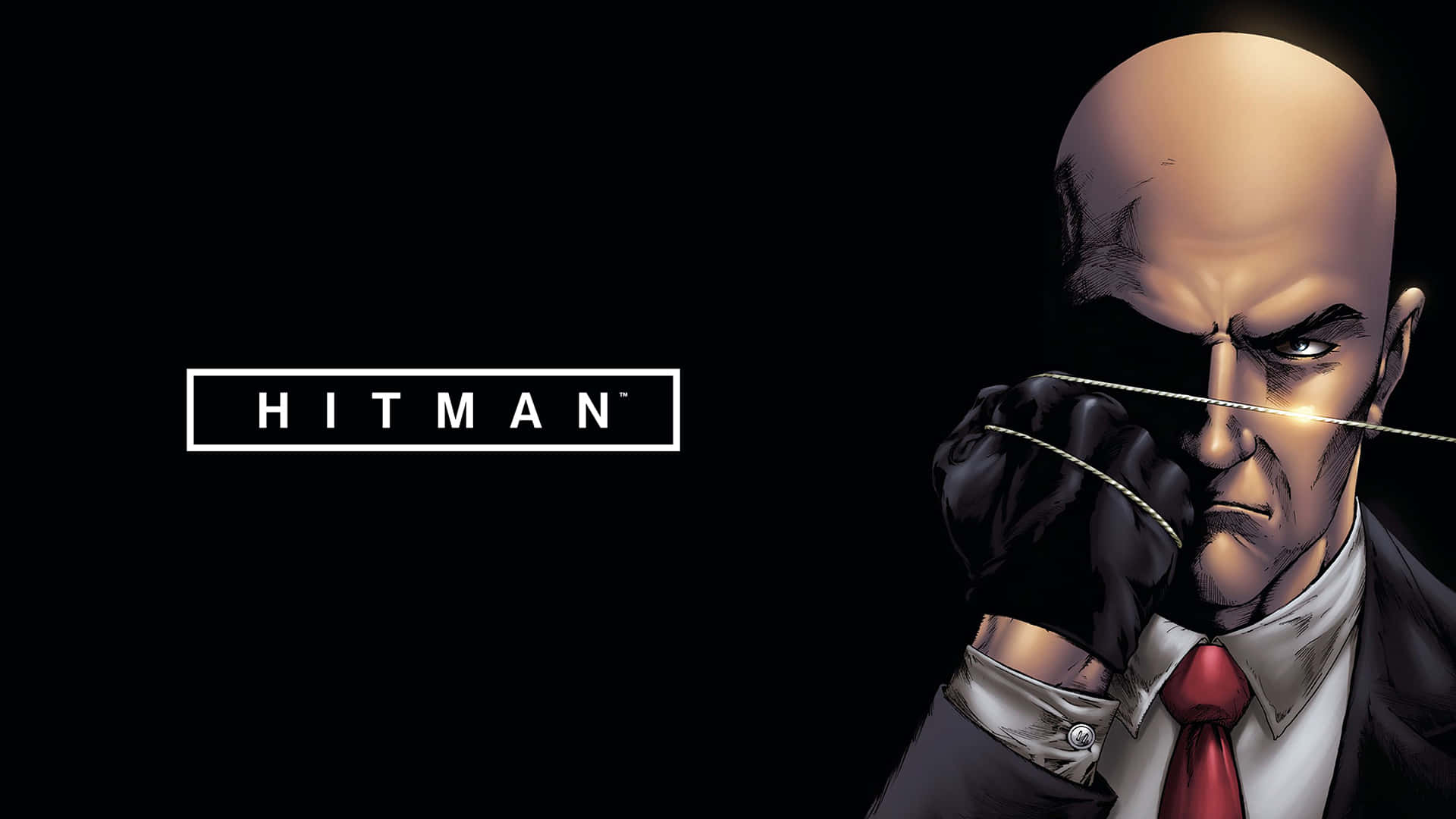 Hitman Agent 47 Holding A Metal Wire Wallpaper