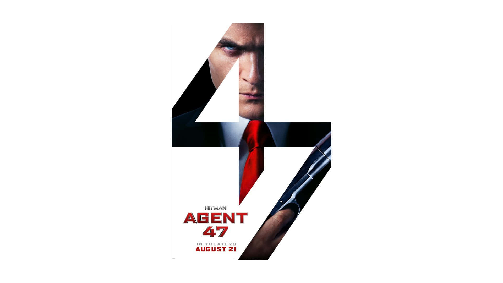 Agent47 Poster Mit Einem Mann In Krawatte Wallpaper