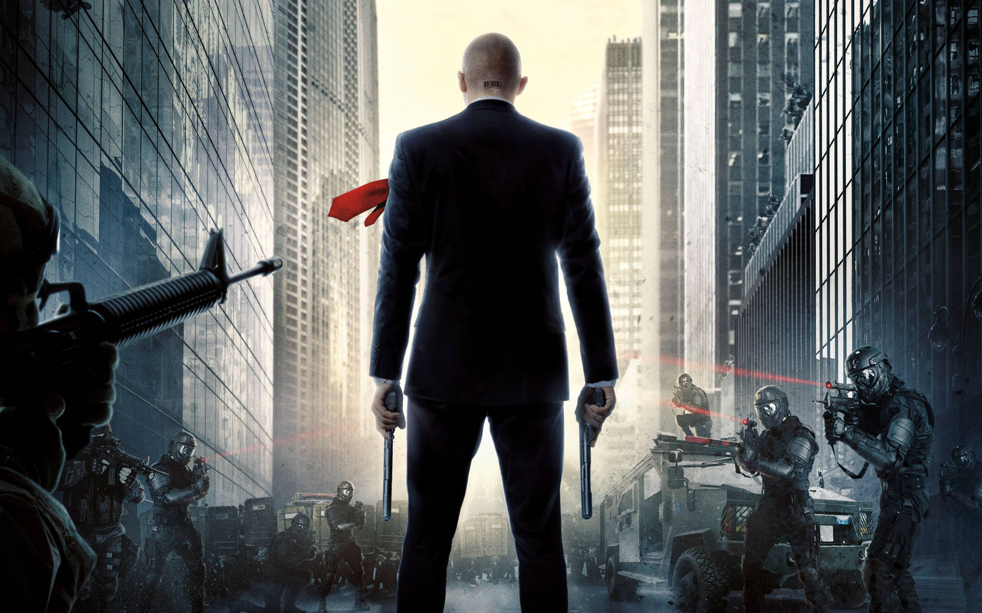 Agent 47 Targeted By Providence Commando Hitman Contracts Wallpaper