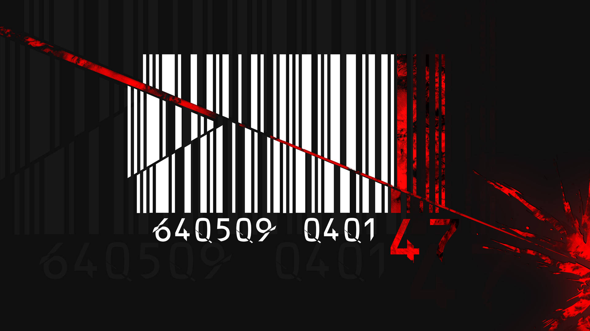 Hitmanvollständiges 4k Slash-barcode Wallpaper