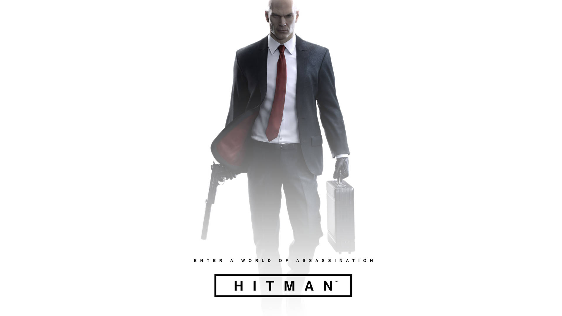 Iconic Image of Agent 47 from Hitman HD 2016 Poster Wallpaper