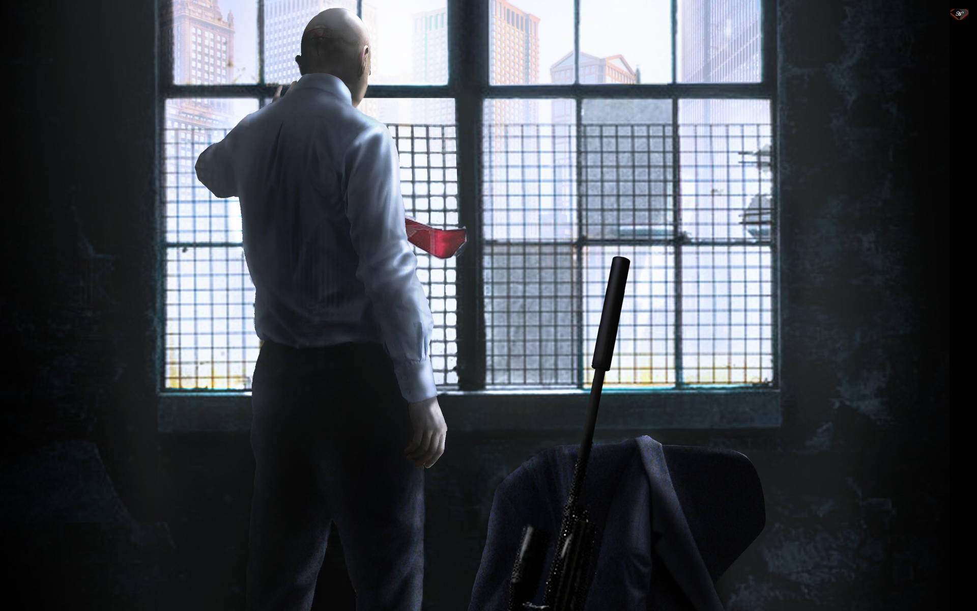 Hitman Hd On The Lookout Background