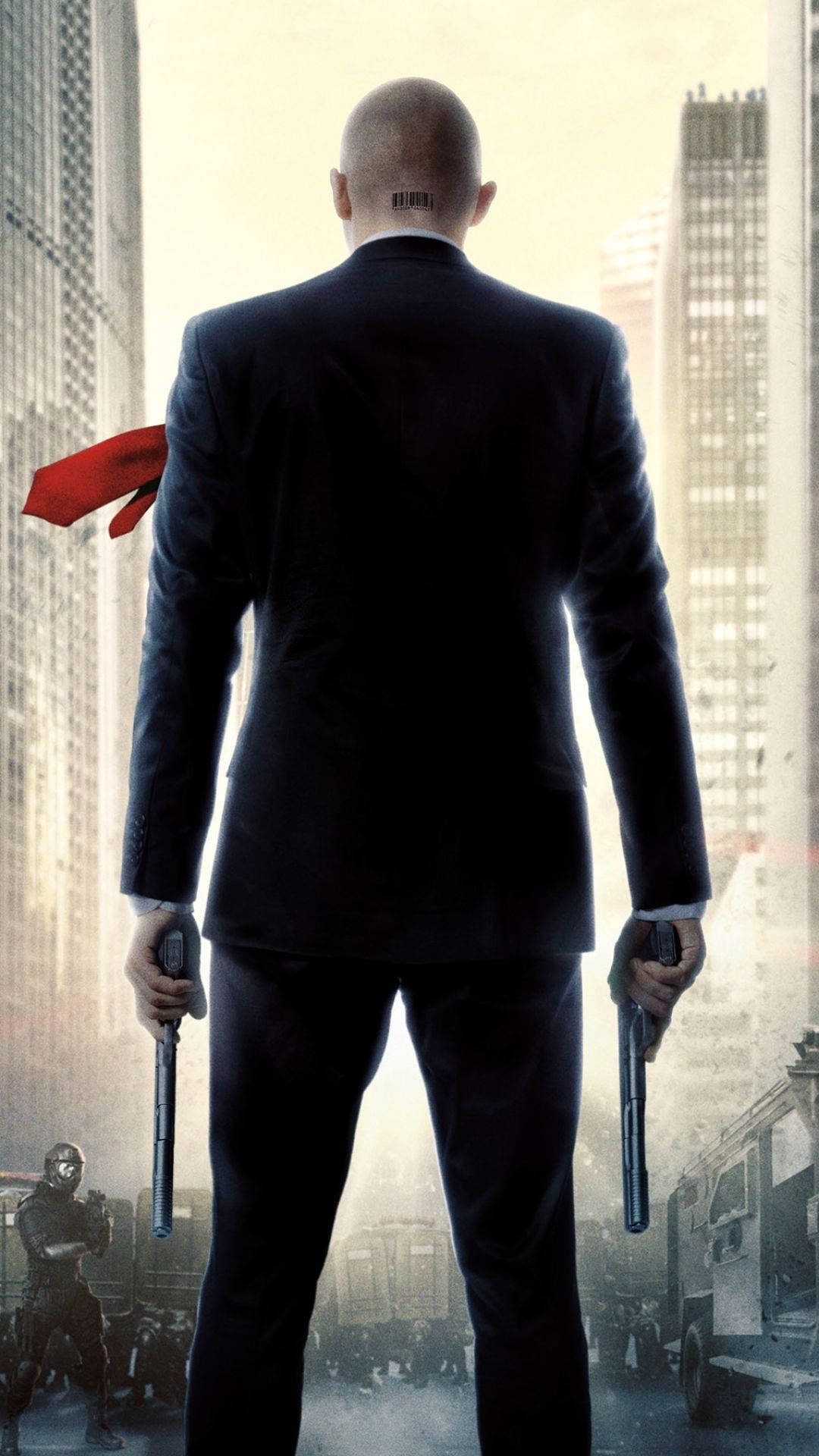 Hitman Holding His Weapon Background