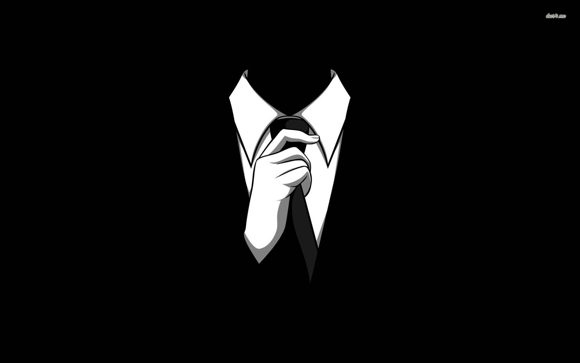 A Black And White Image Of A Man In A Suit Wallpaper