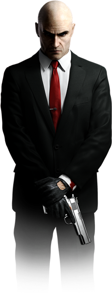 Hitman_ Agent47_ Classic_ Pose PNG