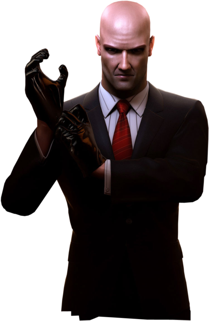 Hitman_ Putting_ On_ Gloves PNG