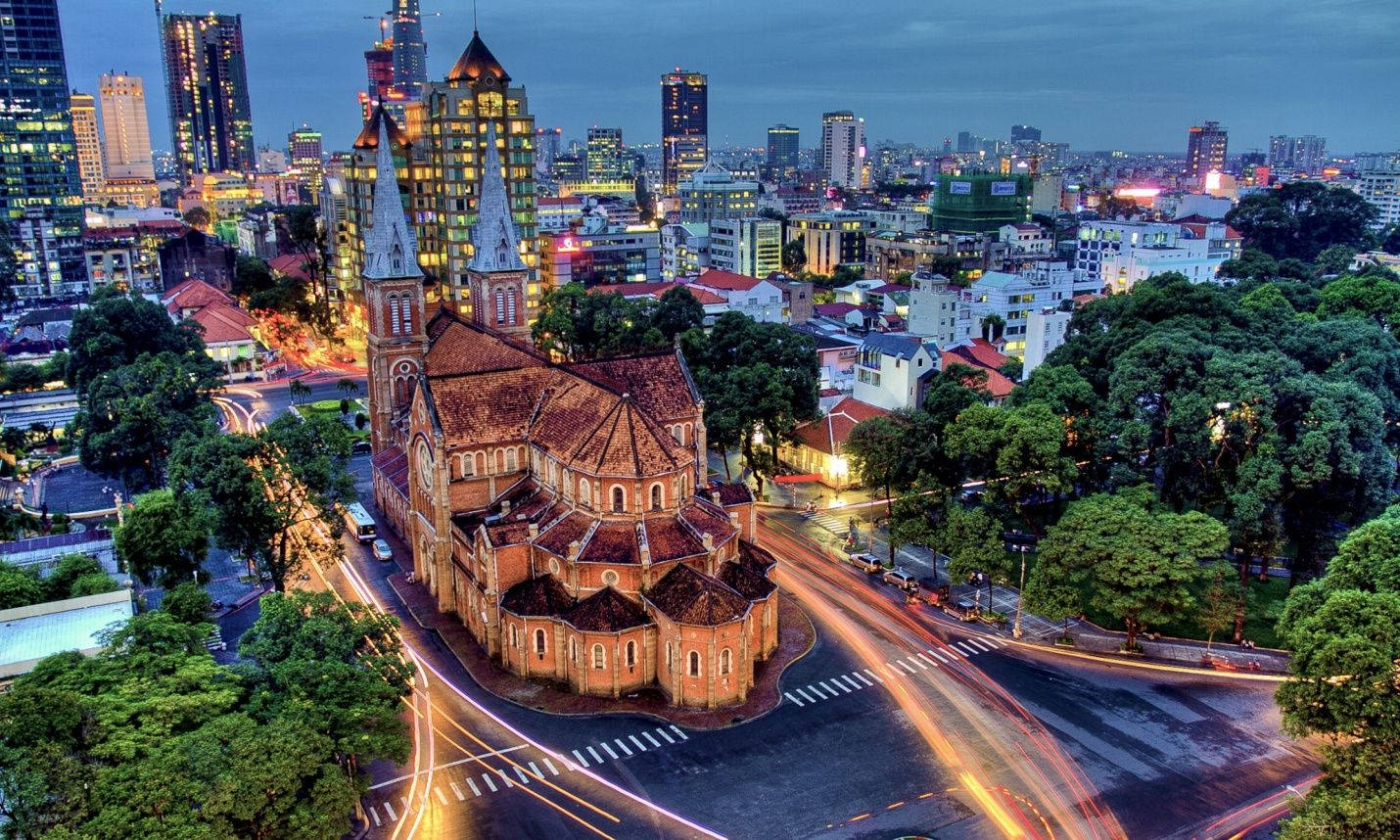 Ho Chi Minh City Gothic Cathedral Visningen: Wallpaper