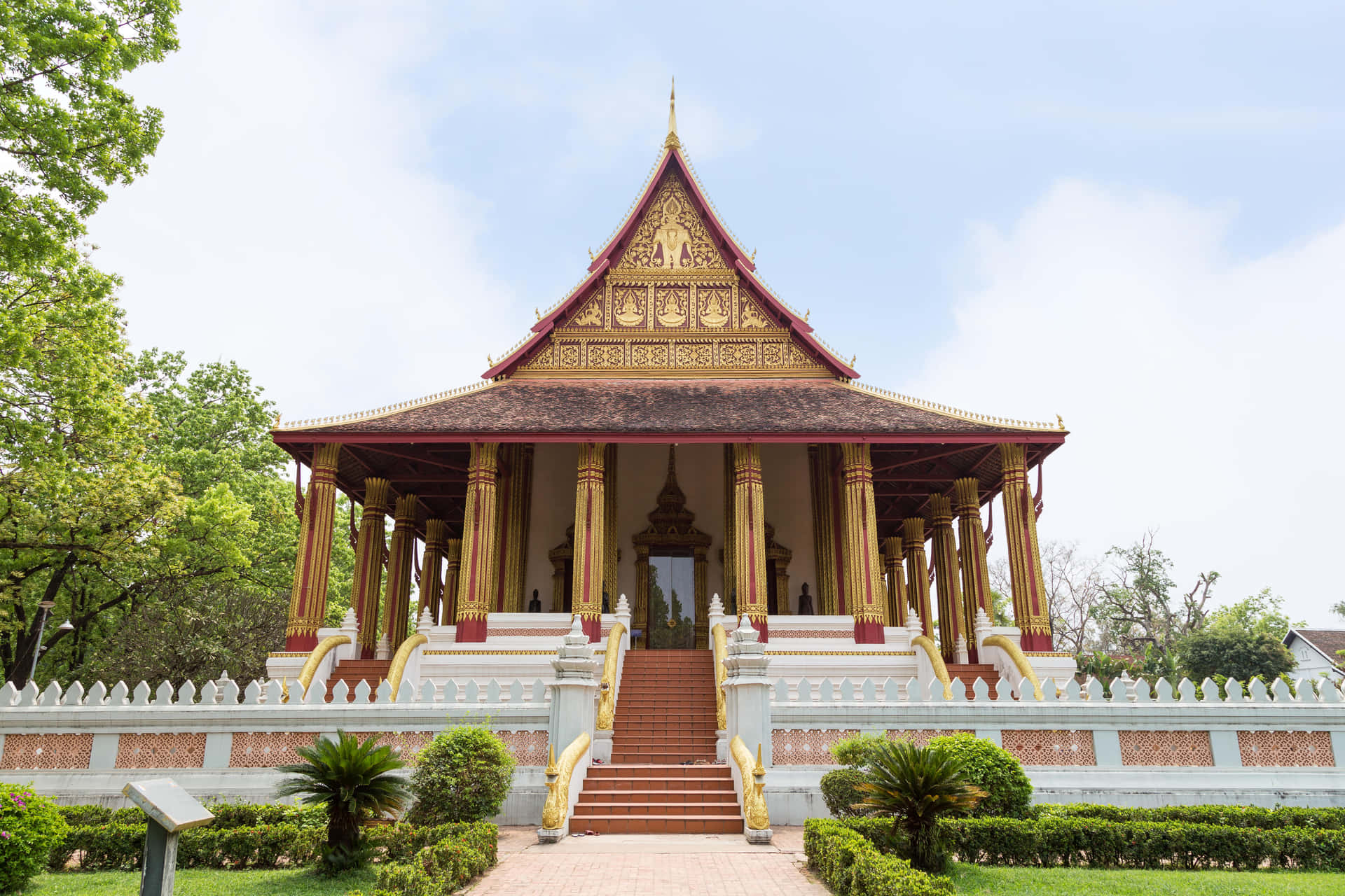 Ho Phra Keo Museum In Vientiane Background