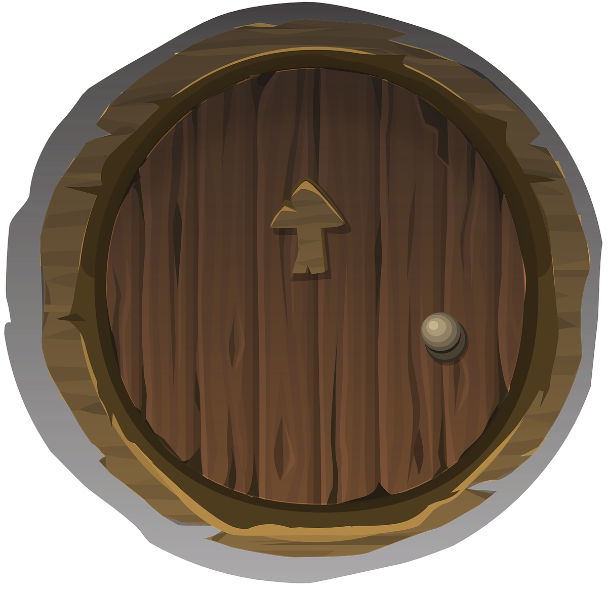 Hobbit Hole Door Illustration PNG