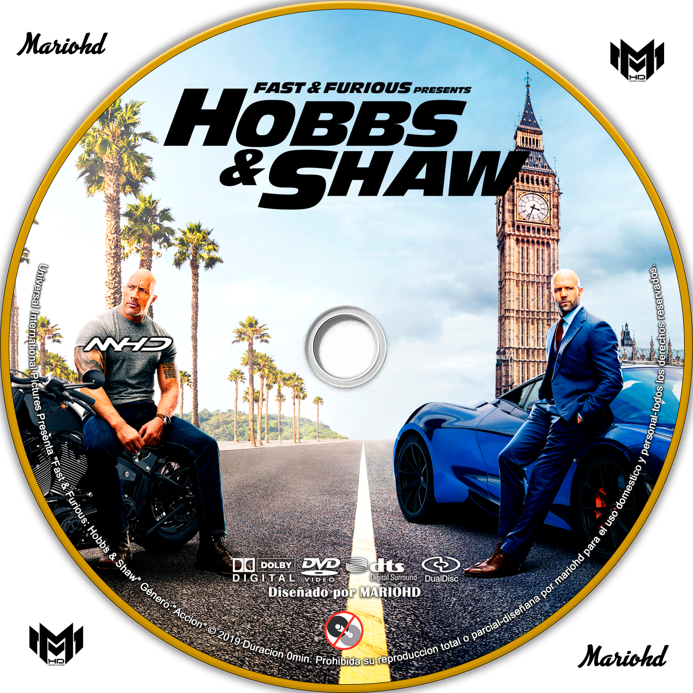 Hobbsand Shaw Fast Furious Spinoff D V D Cover PNG