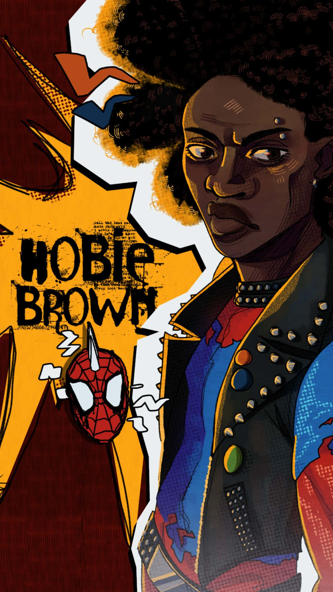 Hobie Brown Spider Man Kunstwerk Achtergrond