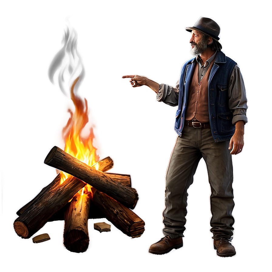 Hobo Campfire Scene Png 21 PNG