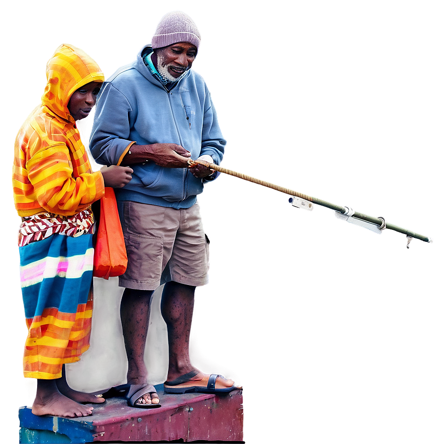 Hobo Fishing From Pier Png Uiy87 PNG