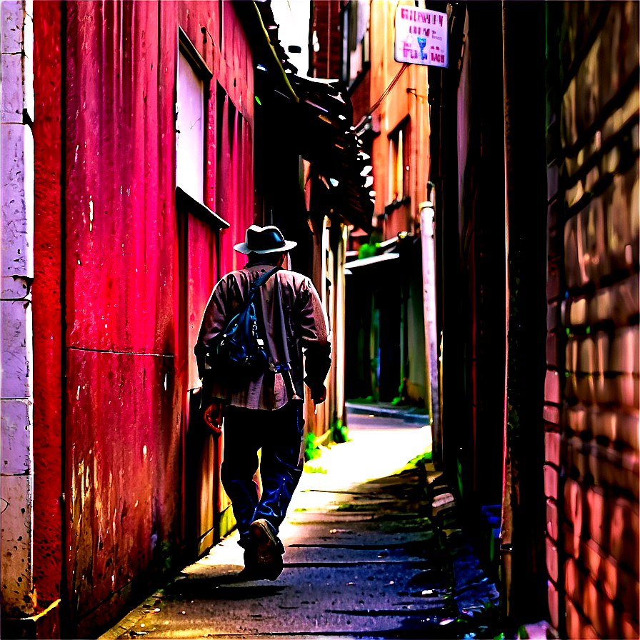 Hobo In Alleyway Png Adu PNG