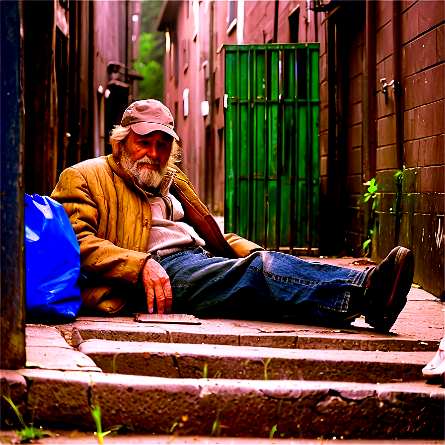 Hobo In Alleyway Png Mvx PNG