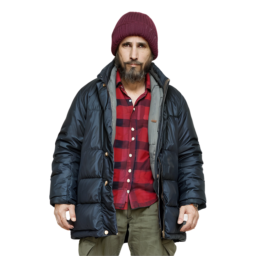 Hobo In Winter Coat Png 92 PNG