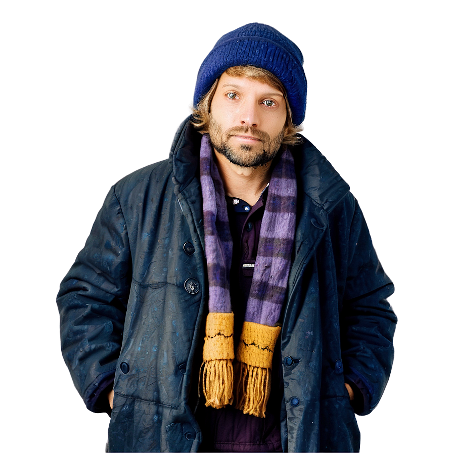 Hobo In Winter Coat Png Bhf PNG