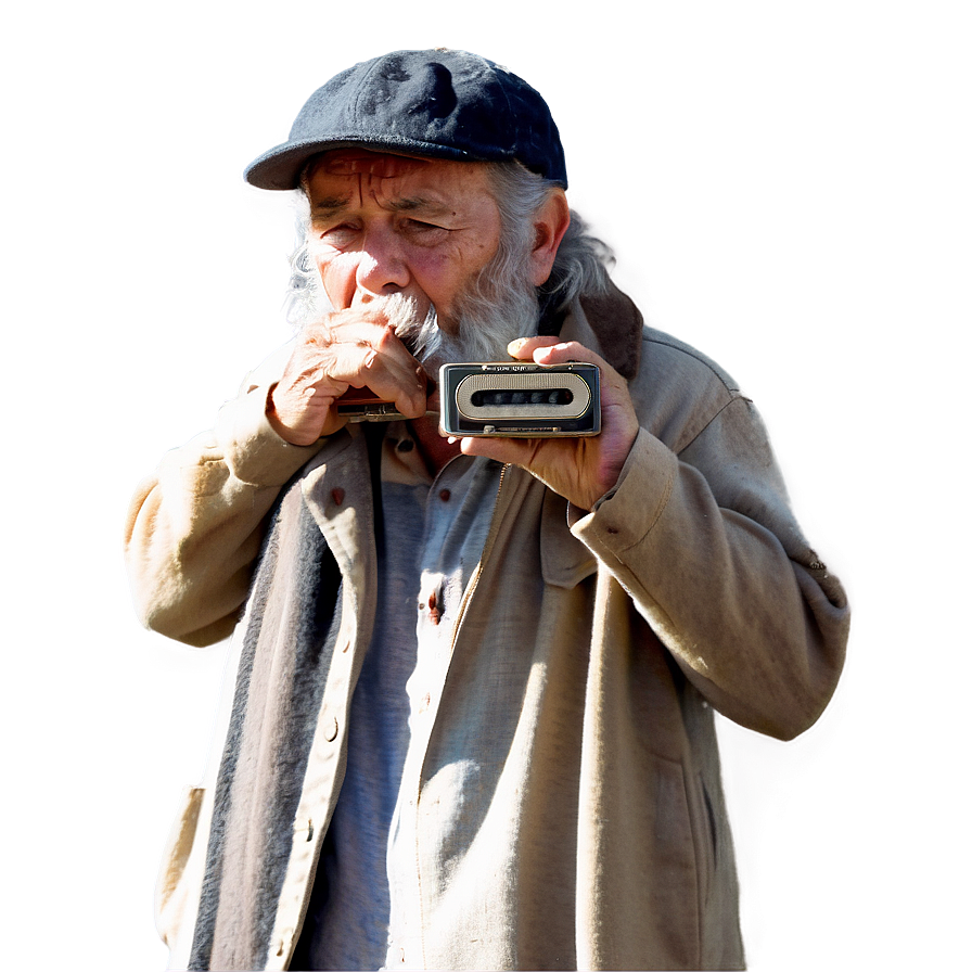 Hobo Playing Harmonica Png 1 PNG