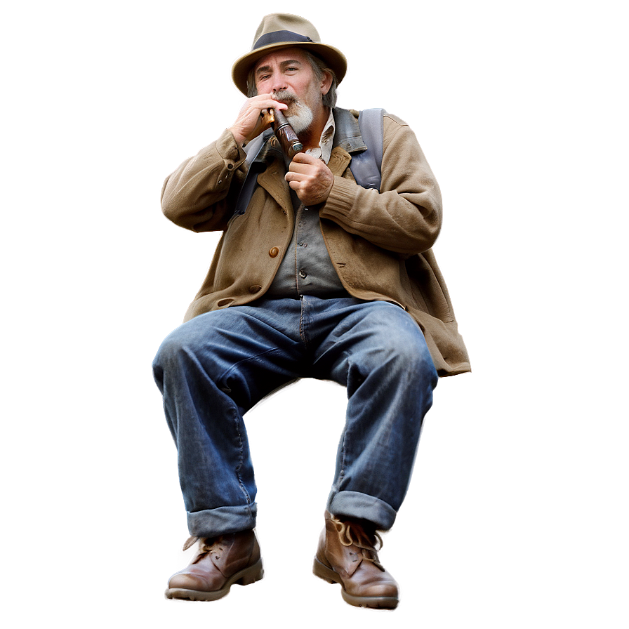 Hobo Playing Harmonica Png 90 PNG