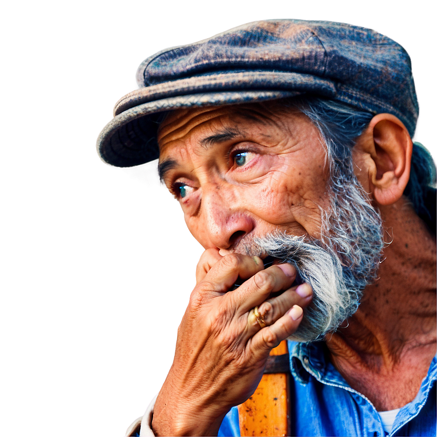 Hobo Playing Harmonica Png Vco62 PNG