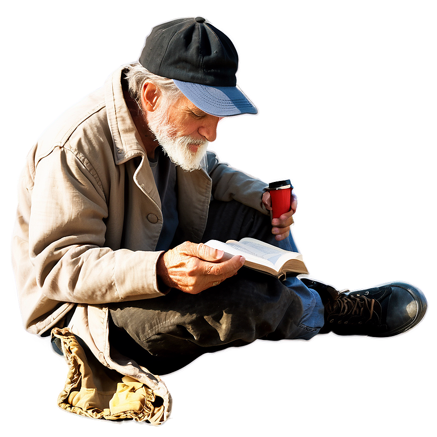 Hobo Reading A Book Png 66 PNG